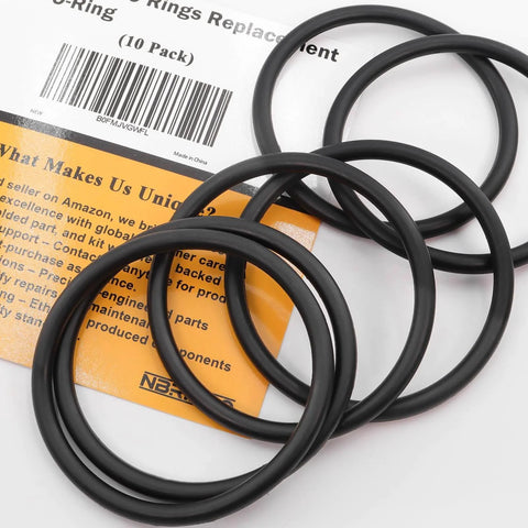10 Pack 3043B O Ring Replacement Set For VP Racing Fuels 3042 Utility Jug Caps displayed on packaging
