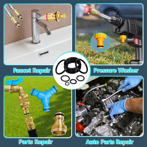O Ring Assortment Kit With 32 Sizes And 1540 Rubber Seals, Includes Pick And Hook Set for various repair tasks like faucet and auto parts.