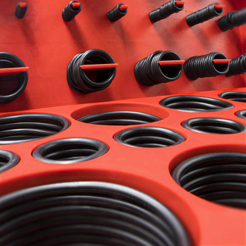 Ultimate Universal O Ring Kit Pro Grade With SAE And Metric Sizes 407 Pieces assorted in red storage case