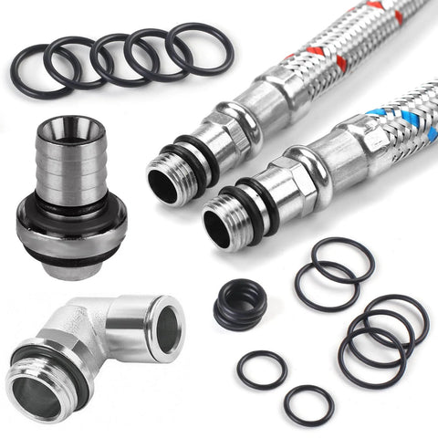 O Ring Kit 1050 Pcs With 21 Sizes Nitrile Rubber Seals for car, auto repair, plumbing, including various connectors and hoses.