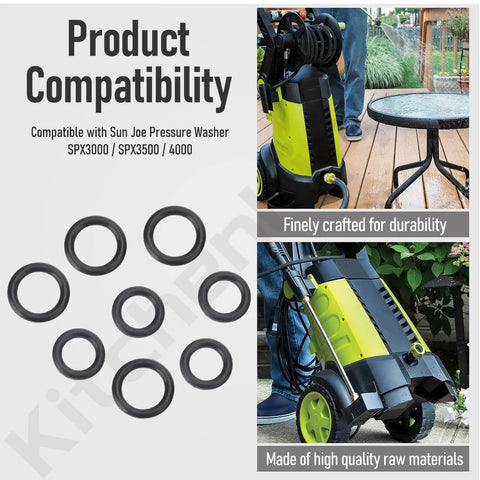 Heavy Duty Replacement O Ring Kit For Electric Pressure Washers Includes Small And Large Rubber Seals For SPX3000 SPX3500 SPX4000 Models
