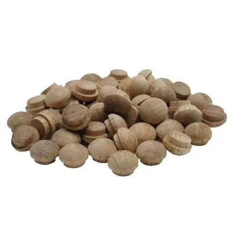 Half Inch Oak Button Plugs 50 Pack For Wood Repair And Furniture Craft With Easy Glue In Installation To Hide Screw Holes And Add A Domed Decorative Finish General Tools 311012
