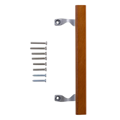 Oak Sliding Patio Door Inside Handle Set Wood And Aluminum Grey Handle Only For One And One Quarter Inch Thick Doors