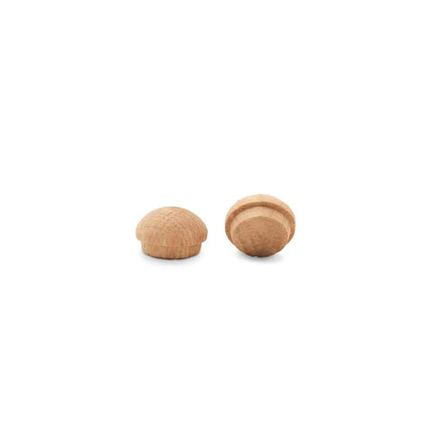 Half Inch Oak Wood Plugs Pack Of 100 With Button Top For Screw Holes, Mushroom Style Decorative Furniture Plugs for woodworking