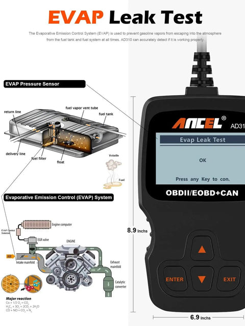 Classic Enhanced Universal OBD II Scanner For Car Engine Fault Codes Read And Clear CAN Diagnostic Tool with screen display
