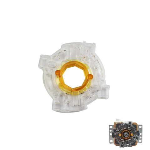 Octagonal Restrictor Gate Plate For JLF Joysticks, Arcade DIY Accessory For 8 Way Movement, transparent octagonal plate with yellow center