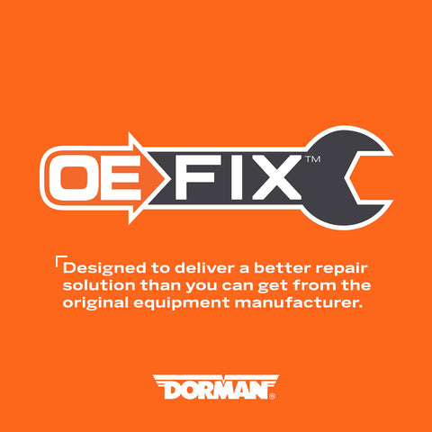 Logo of OE Fix with wrench design on orange background, promises better repair solutions than original manufacturer.