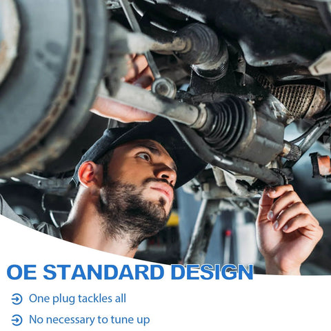 Coolant temperature sensor installation scene: mechanic under a raised vehicle inspecting hoses