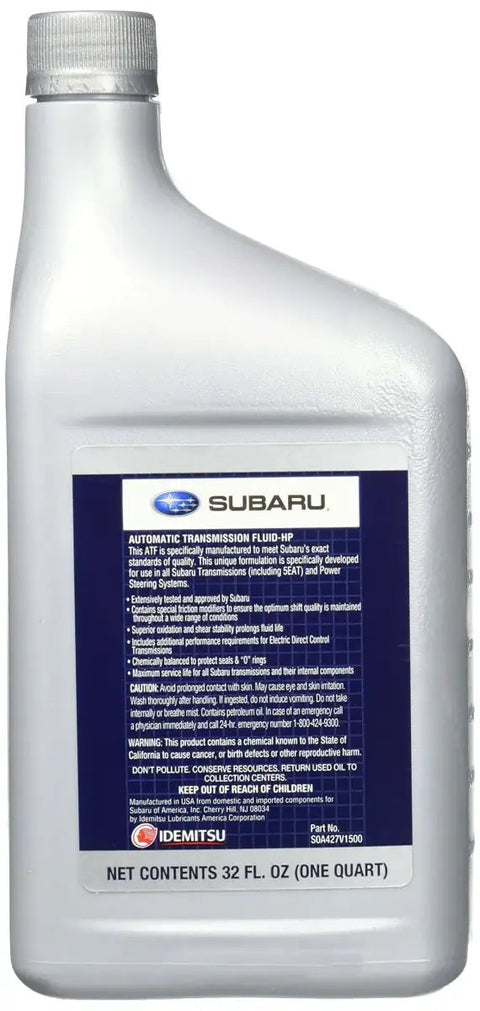 Genuine OEM Automatic Transmission Fluid 1 Quart For Seamless Shifts And Smooth Power Exact Fit Replacement Part SOA427V1500
