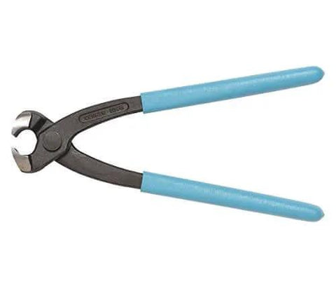 Oetiker 141 Series Pincer Straight Jaw Manual Closing Tool Forged Steel Lightweight for ear clamps, blue handles, side view