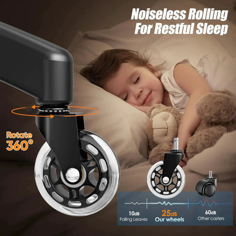 Office Chair Caster Wheels Set Of 5 Universal Fit 2.5 Inch Blade Wheels With Soft Polyurethane Rollers for quiet mobility