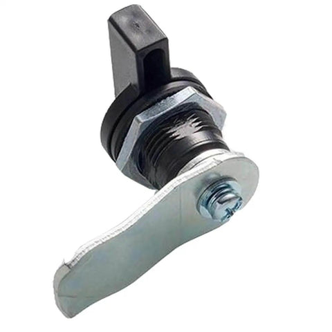 Two Pack Thumb Operated Offset Cam Locks For 1-7mm Door Thickness, 0.8 Inch Hole, Zinc Alloy Lock Body With ABS Handle, Black Cam Locks