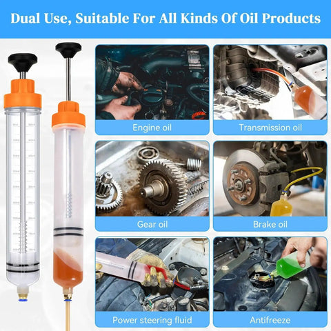 500cc Fluid Extractor For Automotive Use Manual Oil Transfer Pump Syringe For Gasoline Power Steering And Hydraulic Fluids