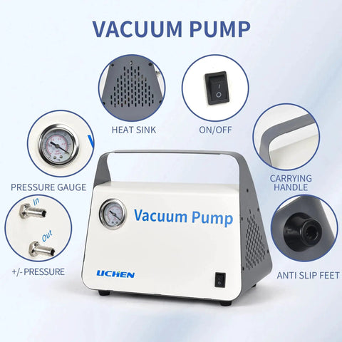 Oil Free Diaphragm Vacuum Pump For Liquid Filtration With 15 L Per Minute Flow Rate Dual Pressure Modes Portable Hose Kit