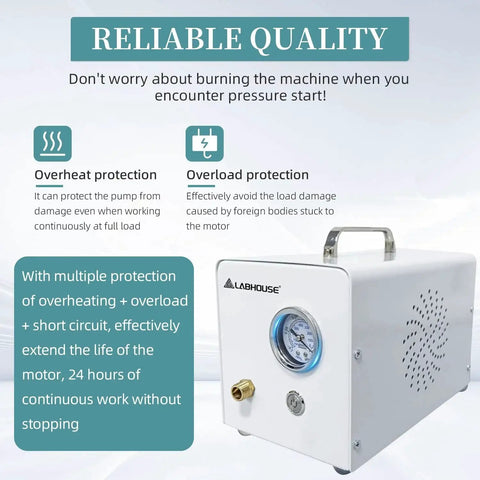 Oil Free Diaphragm Lab Vacuum Pump VP10E For Fast Vacuum Filtration With 10 L Per Minute Suction, reliable quality details.