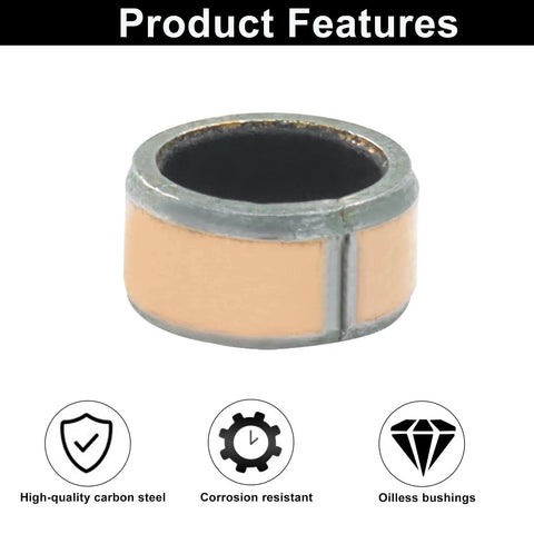 Oil Free Sleeve Bearings 10 Pcs 6mm Bore 8mm OD 4mm Length, carbon steel base, bronze sintered, composite coating