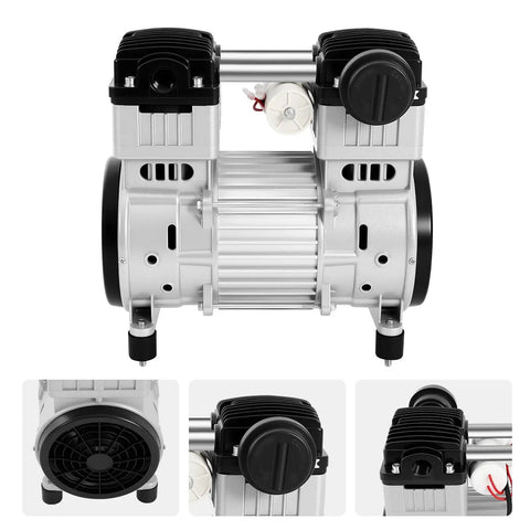 Oil Free Vacuum Pump 1100W For HVAC And Industrial Use, 8 Bar 116 PSI Oilless Diaphragm Pump, 1400 RPM, 110V with four rubber feet