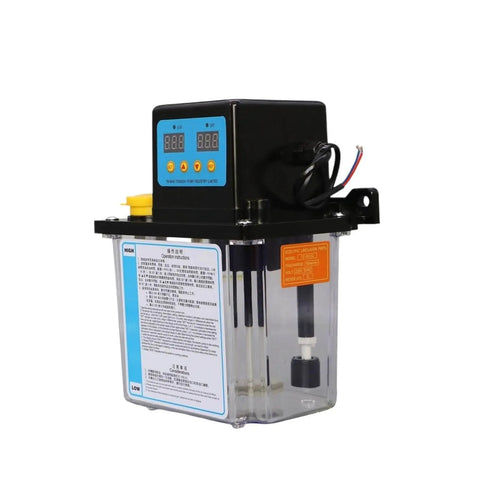 2L Pro Grade Automatic Electric Oil Lubrication Pump for CNC Machines Dual Display 110V or 220V AC Power
