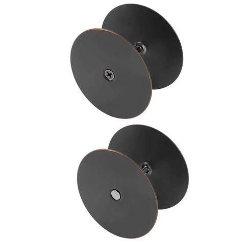 Oil Rubbed Bronze Door Hole Cover Plate Set fills unused knob and deadbolt openings on interior doors, boosting security and privacy