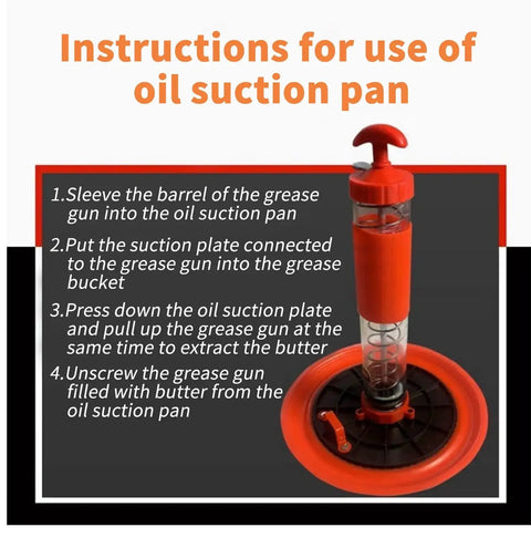 Instructions for 600cc Universal Car Grease Oil Suction Plate With Leakproof Silicone Cup With Easy Install Guide