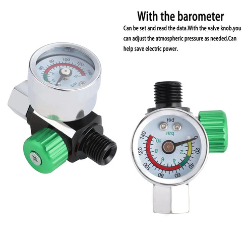 Oil Water Separator With Integrated Air Filter And Pressure Regulator For Spray Guns And Air Tools Inlet And Outlet G1 Quarter Inch