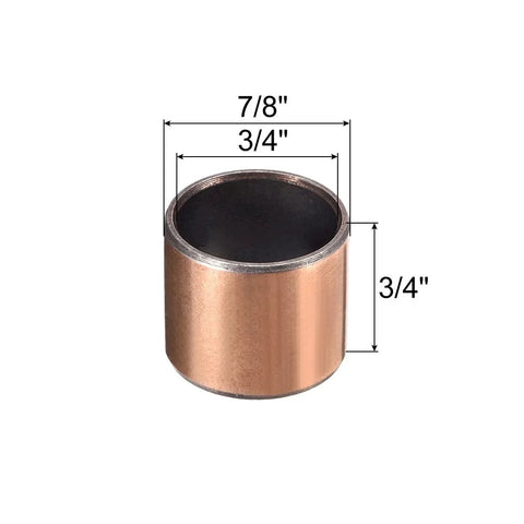 Three Quarters Inch Bore Sleeve Bearing With Seven Eighths Inch Outer Diameter And Three Quarters Inch Length Oilless Wrapped Bushing close-up view