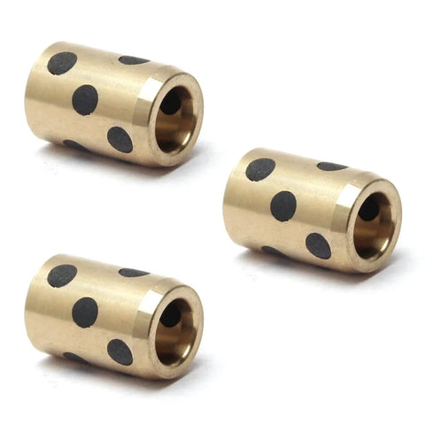 3Pcs Sleeve Bearing 6mm Bore 10mm OD 15mm Length Oilless Plain Bushings for machinery, low noise and high load capacity