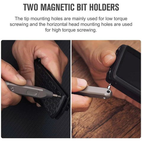 Using OKNIFE Otacle D1 Titanium Small EDC Multi Bit Pocket Screwdriver with S2 Steel Magnetic Bits for low and high torque work
