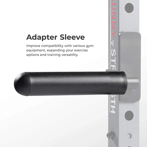 Side view of 2-Inch Olympic Weight Plate Sleeve Adapter For Power Racks And Home Gyms Converts 1-Inch Standard Posts To 2-Inch