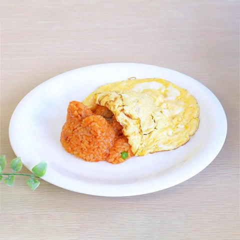 Plate with omelet and rice inspired by Cat Shaped Rice Molds Set Of 2 For Fun Meal Prep And Kid Friendly Creative Lunches WHFCBJBW.