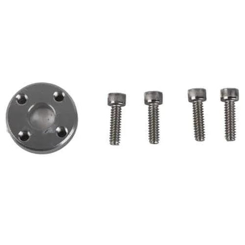 Metal hub and screws for 2pcs 4 Inch Omnidirectional Wheels for Industrial Robots, with 8mm bore adapter components.