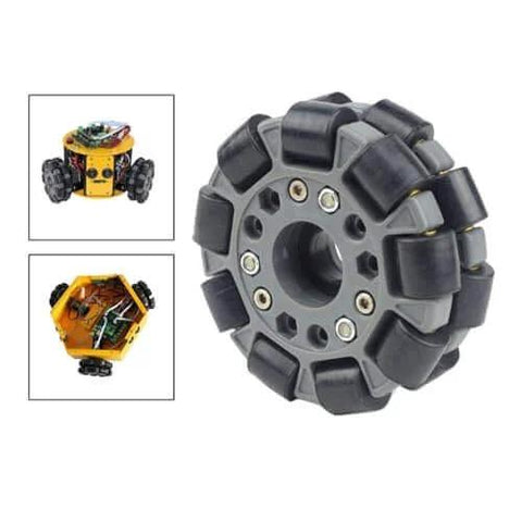 Omnidirectional Robot Wheel 3.94 Inch DIY Car Parts Flexible Maintenance on a robotic platform display