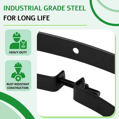 Industrial grade One Piece Hinge Band Replacement For Large Green Egg Grill, heavy-duty rust-resistant construction detail.