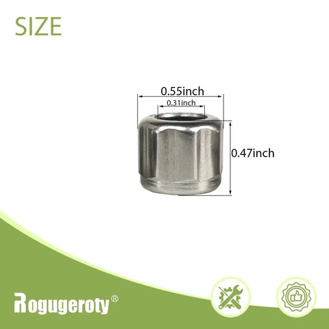 One Way Bearing Set HF081412 Needle Roller Bearing dimensions showing 8mm bore, 14mm OD, 12mm width with stainless steel material