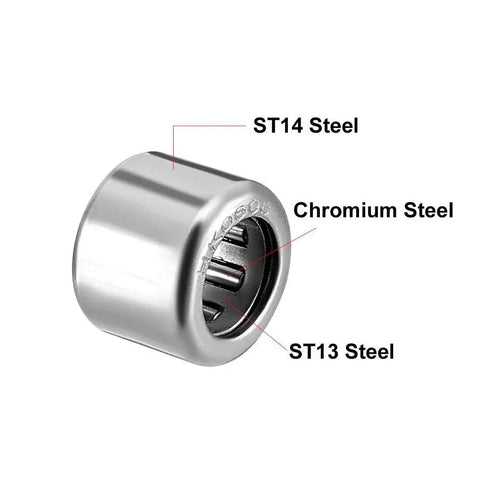 Drawn Cup Needle Roller Bearing Set Open End With 6mm Bore 10mm Outer Diameter And 8mm Width Built For Tight Spaces Heavy Duty Load Bearing