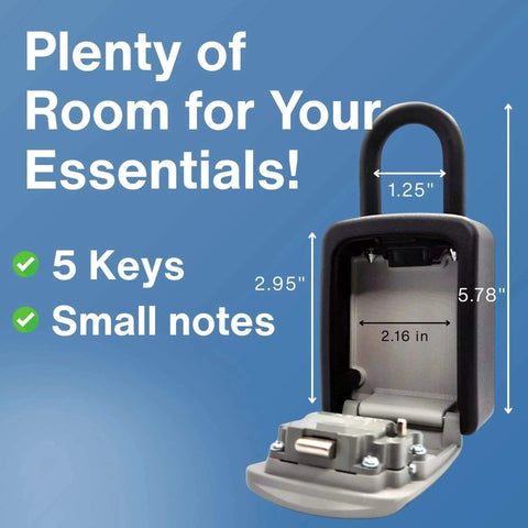Open Key Lock Box For Outdoor Use With Four Digit Combination Realtor Lockbox For Keys On Gates And Doors showing interior space.