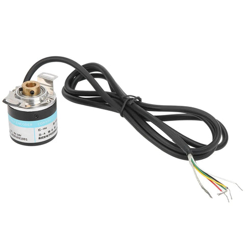 High Efficiency Optical Incremental Encoder 5 To 24V DC, 30mA, 3-Phase With Half Hollow 6mm Shaft, 6000 RPM, Compact Mount, Easy Install