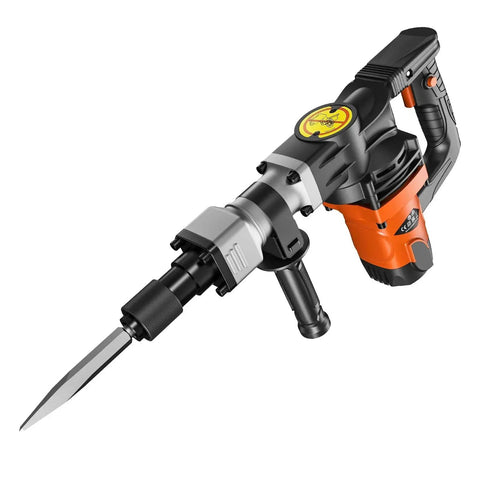 Demolition Hammer 1400W Electric Jack Hammer Heavy Duty Concrete Breaker 2900 BPM Includes Two Chisels Case And Gloves