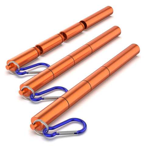 3 Pcs Electrode Rod Storage Tube,Ybenlld Welding Rod Holder,Portable Aluminum Welding Rod Container,Orange with Carabiners