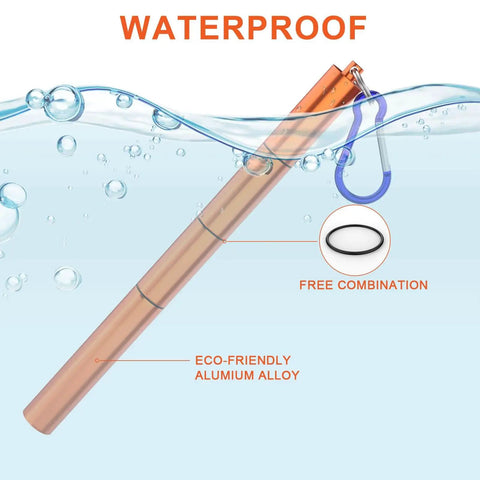 Waterproof 3 Pcs Electrode Rod Storage Tube,Ybenlld Welding Rod Holder, Portable Aluminum Welding Rod Container, Orange shown underwater