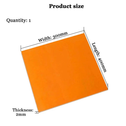 Bakelite Phenolic Resin Flat Plate Sheet 300 X 400mm Insulation Board Orange Red For Motors And Resistors Mechanical Molds Thickness Options