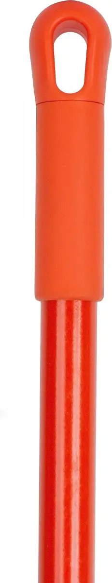 Pro Grade Long Reach Dust Mop Handle With Clip On Connector For Floor Cleaning 60 Inch Fiberglass in orange.
