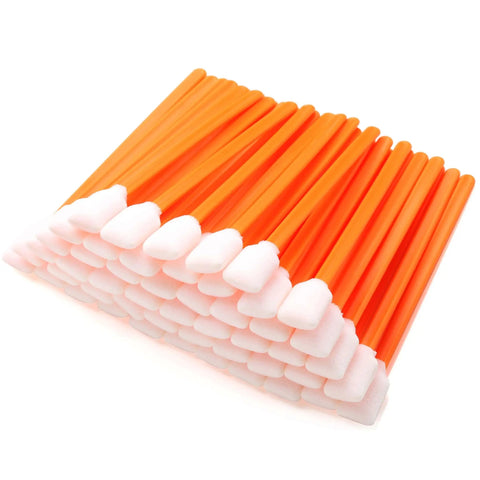 Large Rectangular Foam Cleaning Swab Sticks 5.25 Inch Orange Pack of 200 for Inkjet Printer Heads and Electronics Cleanroom Grade Nonabrasive