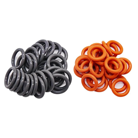 Color Coded Quick Disconnect O Rings Kit For Pressure Washers One Quarter And Three Eighth Inch Pro Grade Fifty Pack Grey and Orange O Rings
