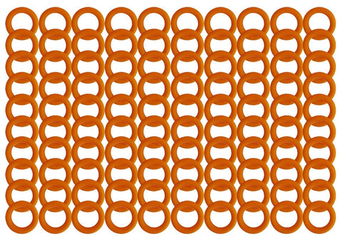 Quarter Inch Pressure Washer Quick Connect O Rings Kit 100 Pack Orange Seals For Quarter Inch M22 Quick Connect Fittings Replacement Gaskets Heavy Duty Pro Grade