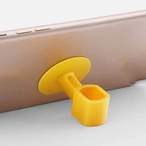Soft silicone door knob wall mute pad absorbs impact and reduces wall noise, protecting walls from dents with orange silicone mount