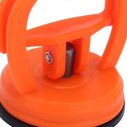 Close-up of orange suction cup on Two Pack Suction Cup Lifter For Glass And Tile Portable Vacuum Lifter Handheld Glass Puller