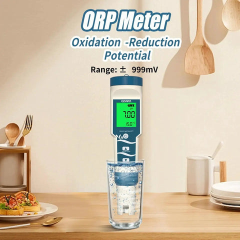 Discover the Ultimate 4-in-1 Digital PH ORP H2 Temperature Meter with ATC for Super Accurate Water Quality Testing in a glass