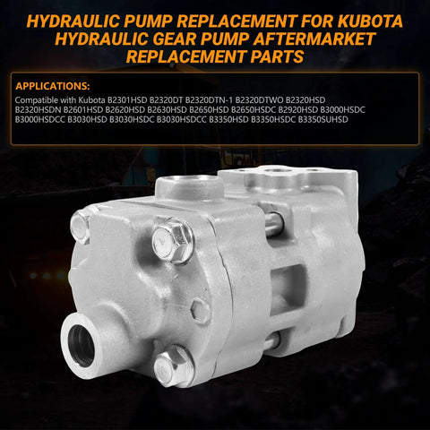 Otobaijeni Hydraulic Pump 6C200-37300 6C200-37303 B2630HSD B3030HSD compatible aftermarket replacement for Kubota