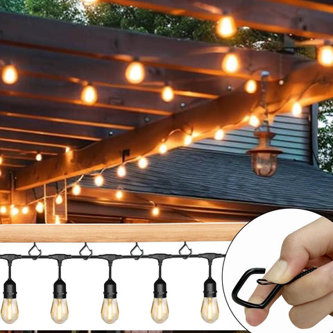 35 Piece Heavy Duty Eye Screw Hooks With Safety Buckle For Indoor And Outdoor Hanging Metal Ceiling Hooks installation